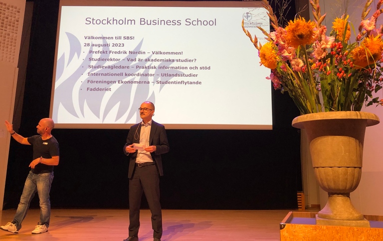 Head Fredrik Nordin welcomes all new students.